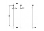 Вешалка для полотенец sufitowy Gessi Goccia хром межосевое расстояние 45cm, высота 160cm- sanitbuy.pl