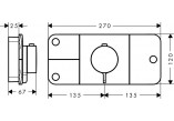 Модуль с термостатом Hansgrohe Axor One скрытый do 3 odbiorników внешний элемент, хром- sanitbuy.pl