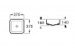 Накладная раковина Roca Inspira Soft 37 x 37cm без отверстия przelewowego, без отверстия под смеситель белая- sanitbuy.pl