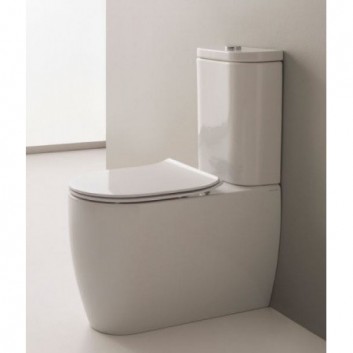 Бачок WC компактный Scarabeo Moon белый 36x15x44cm- sanitbuy.pl