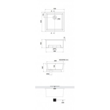 Раковина в столешнице Scarabeo Gaia-Tech-Miky 54,5x36 cm, z переливом, без отверстия na baterie, белая- sanitbuy.pl