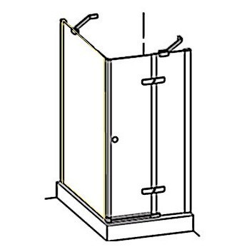 Боковая стенка Huppe Enjoy ELEGANCE 120 cm, монтаж на поддоне, профиль серебряный мат., стекло прозрачное- sanitbuy.pl