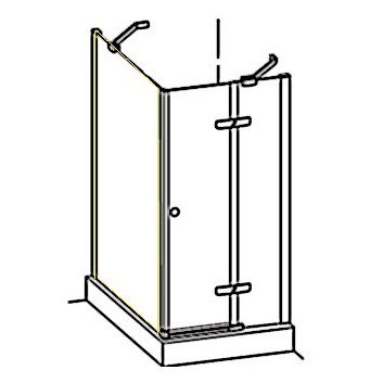 Боковая стенка Huppe Enjoy Pure 70 cm, монтаж на полу, хром eloxal, стекло прозрачное с покрытием Anti - Plaque- sanitbuy.pl