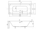 Ванна Besco Quadro 165x75cm прямоугольная белая