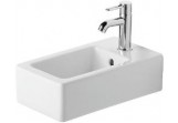 Раковина Duravit Vero, 1-отверстный, z переливом, с полкой под смеситель, 25x45 cm, белая