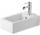 Раковина Duravit Vero, 1-отверстный, z переливом, с полкой под смеситель, 25x45 cm, белая