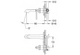 Смеситель для раковины скрытая Omnires Armance хром излив 18cm