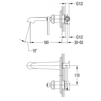 Смеситель для раковины высокая Omnires Armance хром излив 15cm- sanitbuy.pl