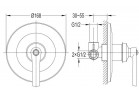 Смеситель для душа скрытая Omnires Armance медь antyczna 1-odbiornik
