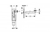 Geberit Набор сливной для раковины, настенный, белый