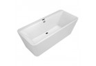 Ванна свободностоящая Villeroy&Boch Squaro, 180x80 cm, system dopływowy, Quaryl, Weiss Alpin, UBQ180SQE9T2V-01