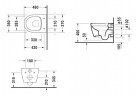 Раковина WC Duravit ME by Starck подвесная Compact Rimless 37x48 cm, унитаз, белая с плёнкой WonderGliss