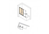 Шторки на ванну Huppe Combinett - 2-составной, wykonanie в размере, профиль серебряный мат., стекло прозрачное с плёнкой Anti-Plaque