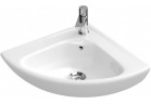 Раковина Villeroy & Boch O.Novo, малая угловая, Белый Alpin, 41,5 mm, 1-отверстный, z переливом