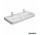 Раковина с тумбой Duravit Happy D.2 шлифованная 120x50,5 cm, z dwoma отверстиями для смесителя, z переливом, белая 