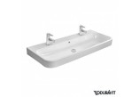 Раковина с тумбой Duravit Happy D.2 шлифованная 120x50,5 cm, z dwoma отверстиями для смесителя, z переливом, белая - sanitbuy.pl