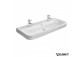 Раковина с тумбой Duravit Happy D.2 шлифованная 120x50,5 cm, z dwoma отверстиями для смесителя, z переливом, белая - sanitbuy.pl