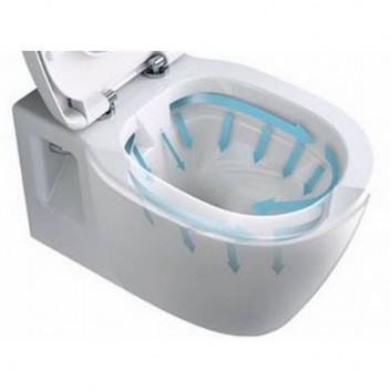 Подвесной унитаз WC Ideal Standard 36,5x54 cm Connect Rimles Aquablade белая- sanitbuy.pl