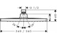 Верхний душ Hansgrohe Crometta E 240 1jet LowPressure min 0,2 bar 24x24 cm, хром - sanitbuy.pl