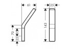 Крючок одинарный Axor Universal хром 