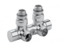 Blok подсоединительный Vasco угловой 1/2' GZ x 3/4' GZ - хром