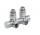 Blok подсоединительный Vasco угловой 1/2' GZ x 3/4' GZ - хром