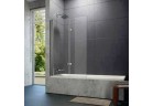 Шторки на ванну Huppe Design pure 120cm Левые Anti-plaque профиль серебряный мат., стекло прозрачное