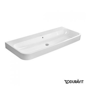 Раковина с тумбой Duravit Happy D.2 1200x505 mm шлифованная z переливом белая - sanitbuy.pl