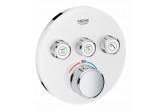 Смеситель скрытый Grohe Grohtherm SmartControl термостатическая 3-приёмники wody белая