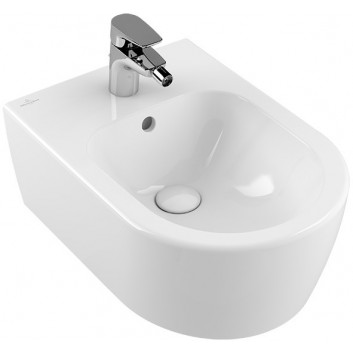 Биде подвесное Villeroy&Bocha Avento, 37x53 cm, z 1 otworem, z переливом, белый- sanitbuy.pl