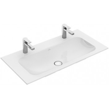 Раковина с тумбой Villeroy&Boch Finion 1200x500 mm ukryty перелив, для арматуры на одно отверстие, White Alpin CeramicPlus- sanitbuy.pl