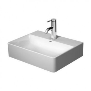 Раковина прямоугольная Duravit DuraSquare 45x35 cm с отверстиями под смеситель белая- sanitbuy.pl