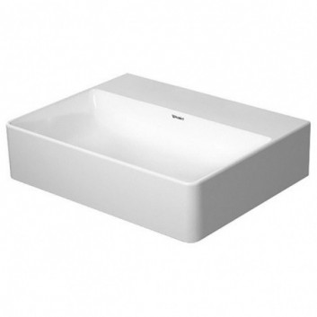 Раковина прямоугольная Duravit DuraSquare 45x35 cm с отверстиями под смеситель белая- sanitbuy.pl