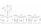 Раковина подвесная Duravit DuraSquare 60x47 cm с отверстиями под смеситель, без перелива белая