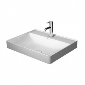 Раковина подвесная Duravit DuraSquare 100x47 cm z 2 отверстиями для смесителя, без перелива белая- sanitbuy.pl