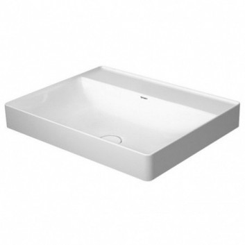 Накладная раковина Duravit DuraSquare 60x47 cm с 3 отверстиями для смесителя, без перелива белая- sanitbuy.pl