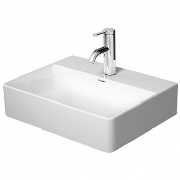 Накладная раковина Duravit DuraSquare 60x34,5 cm без отверстия под смеситель, без перелива белая- sanitbuy.pl