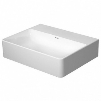 Накладная раковина Duravit DuraSquare 45x35 cm с отверстиями под смеситель, без перелива белая- sanitbuy.pl