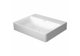 Накладная раковина Duravit DuraSquare 60x47 cm с 3 отверстиями для смесителя, без перелива белая- sanitbuy.pl