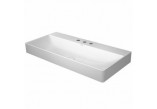 Накладная раковина Duravit DuraSquare 100x47 cm с отверстиями под смеситель, без перелива белая- sanitbuy.pl