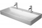 Накладная раковина Duravit DuraSquare 100x47 cm z 2 отверстиями для смесителя, белая - sanitbuy.pl