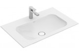 Раковина с тумбой прямоугольная Villeroy&Boch Finion 800x500 mm z переливом для арматуры на 3 отверстия Weiss Alpin CeramicPlus