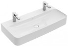 Раковина подвесная прямоугольная Villeroy&Boch Finion 1000x470 mm без перелива Weiss Alpin CeramicPlus do dwóch armatur 1-otworowych