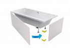 Obudowa Excellent Flex system для панелей płytkami ванны o wymiarach 1800x850mm