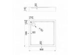 Поддон квадратный Novellini City A 90x90 cm белый