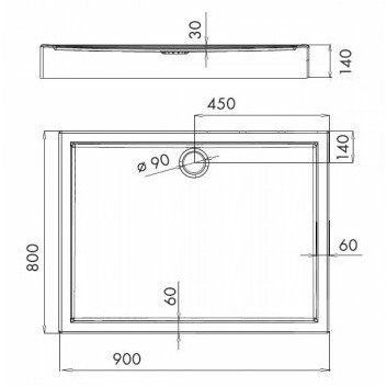 Поддон прямоугольный Novellini City A 70x90 cm белый- sanitbuy.pl