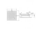 Поддон квадратный Sanplast Classic B/CL75x75x15+STB белый