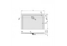 Поддон прямоугольный Sanplast Space Mineral 180x75 cm белый