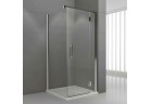 PYTAJ O RABAT ! Двери со встроенными элементами PRAWE Novellini Modus G+F 91,5-94,5x195 cm profil хром, стекло прозрачные WIESZAK GRATIS
