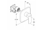 Смеситель для душа скрытая Kludi Ameo однорычажный-odbiornik хром 11